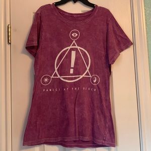 Panic! At The Disco Purple Tie Dye Short Sleeve Shirt